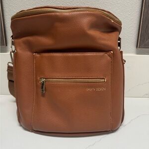 Fawn Design Brown Baby Bag Modern Structured Style